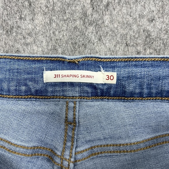 Levis 311 Shaping Skinny Jeans Womens 30x30 Medium Wash Stretch Denim Fit32x30 - Picture 3 of 16